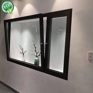 Fenêtre en verre inclinable et pivotante à profilé aluminium, design moderne, ouverture bidirectionnelle, fabriquée à Foshan, pour villa. - Product Image 4