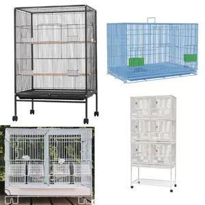 Atacado Fantasia Multi-camada Espaço Grande Grande Aço Inoxidável Pet Parrot Bird Cage