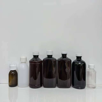 Bouteilles carrées vides en PET ambré de 16 oz avec bouchon CRC pour produits de haute technologie Actavis avec joint en aluminium