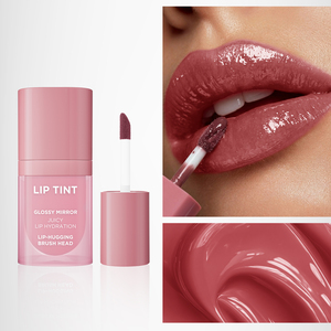 Gloss à lèvres repulpant effet miroir 5ml en gros, marque privée, sans cruauté animale, soin des lèvres en stick, longue tenue, végétalien, avec paillettes - Product Image 1