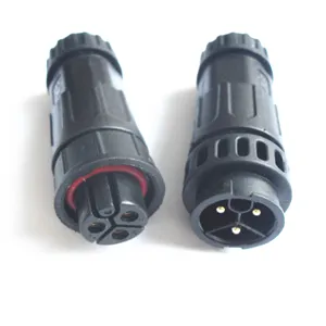 M19 ip68 waterproof battery connector 2 3 4 5 6 7 8 12 14 pin male and female quick lock type