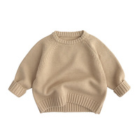Fournisseur de pulls tricots pour enfants 100% coton pull en tricot à col rond pull pour bébé pour l'automne hiver