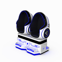 Simulador de Montaña Rusa 9D VR de Alta Calidad JiaYi para Parque de Aventuras Interior, Doble Jugador, Silla Tipo Huevo, Resistente, 100 Juegos