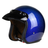 Casque de moto électrique rétro Welora ABS077 en ABS, demi-casque argenté miroir, design cool et élégant, prêt à l'exportation