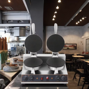 Kommerzieller 2-Platten-Waffelkegel-Maker für Eiscreme, Multifunktions-Waffeleisen, Geeignet für Restaurants & Hotels - Product Image 5