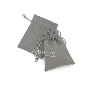 Pochette à cordon pour bijoux, sac de rangement rectangulaire, taille unique, pochettes en microfibre pour l'emballage et la présentation de bijoux - Product Image 2