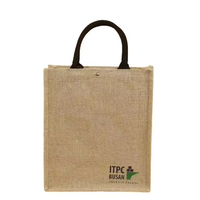 Sac fourre-tout de plage en toile de jute imperméable personnalisable avec logo, réutilisable, en lin, vente en gros