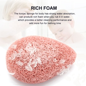 Gloway – éponge Konjac naturelle sans cruauté envers les animaux, rouge, Orange, vert, noir, végétalien, lavage du visage, goutte d'eau, 100% - Product Image 3