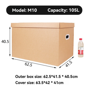 In Stock Heavy-Duty <strong>Cardboard</strong> Moving And Office <strong>Storage</strong> <strong>Boxes</strong> With Reinforced Handles Removable Lid For Packing Filing Archiving - Product Image 6