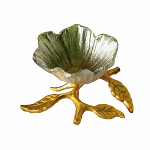 Designer Stand Home Hotel Kitchen Catering Fruits Salad Mixing <b>Deep</b> <b>Bowl</b> Flower Shape Antique Finishing Metal Fruit <b>Bowl</b> - Product Image 1