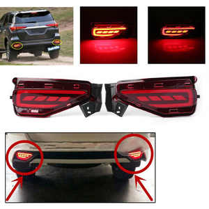 Lampu Reflektor Belakang LED untuk Toyota Fortuner SW4 2015 2016 - 2020 <span class=keywords><strong>2</strong></span>/3 Fungsi Lampu Kabut Bumper Belakang Lampu Rem - Product Image 1
