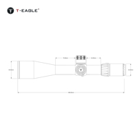 T-Eagle Viper 5-30X56 FFP avec verrouillage de tourelle, réticule éclairé, tube de 34 mm pour tir longue portée, résistant aux chocs et à l'eau