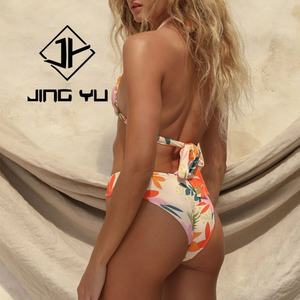 ชุดว่ายน้ำบิกินี่ไมโครแบบผูกคอ ลายพิมพ์สไตล์โบฮีเมียน คุณภาพสูง ผลิตจากไนลอนรีไซเคิล รับสั่งทำ - Product Image 4