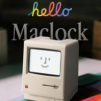 Horloge de bureau de style rétro, inspirée de l'ordinateur Maclock de 1984, affiche l'heure, le calendrier et la température, réveil intelligent unique