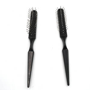 Peigne à cheveux professionnel, brosse à queue pointue, brosse à perruque noire, dents en acier, accessoires de barbier en plastique, peigne à perruque pour la <span class=keywords><strong>coiffure</strong></span>, outil de salon - Product Image 1