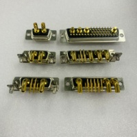 Venta caliente Hongsheng de alta corriente de 180 grados de salida recta D-SUB macho hembra chapado en oro DB Socket componentes electrónicos