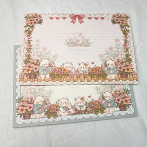 สมุดโน้ตแผ่นใหญ่30ชิ้น/แพ็คสำหรับนักเรียน, สมุดโน๊ตแผ่นกระดาษโน้ตใบหลวมสีหมีน่ารักพิเศษ - Product Image 6