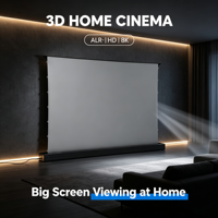 NOUVEAU Écran de projection motorisé au sol, automatique, à gain élevé HD ALR, pour chambre à coucher