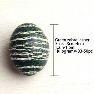 Fournitures de sorcellerie en gros : Pierre roulée de jaspe zèbre vert pour la décoration intérieure ou comme souvenir - Product Image 3