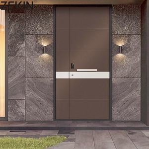 Porte <span class=keywords><strong>d</strong></span>'<span class=keywords><strong>entrée</strong></span> pivotante ZEKIN en aluminium blindé, grande porte extérieure antivol de sécurité, double <span class=keywords><strong>entrée</strong></span> pour maisons - Product Image 2