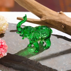 โดมแก้วมูราโน่เป่ามือลายช้างป่า ดีไซน์สัตว์ สามารถปรับแต่งสีได้ โลกแก้วจิ๋ว ของตกแต่งบ้านช่วงคริสต์มาส - Product Image 3