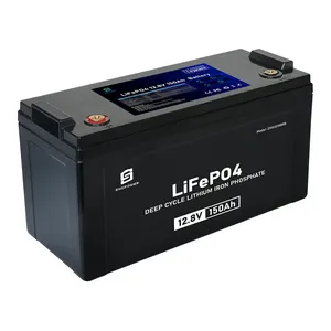 Batteria ricaricabile personalizzata agli ioni di litio 12.8V 150Ah carrello elevatore elettrico golf LiFePO4 batteria