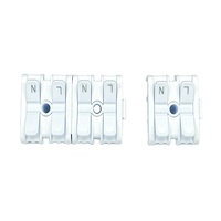Connecteur d'éclairage à ressort blanc bipolaire à branchement rapide, matériau PA66, 450V 17.5A, idéal pour les grands espaces et installations.