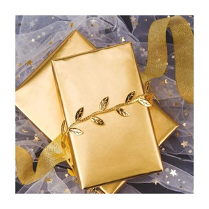 Eco-Friendly Recyclable Metallized Gold Art <b>Paper</b> Gift <b>Wrap</b> <b>Roll</b> Double-Sided Coated Digital Printing Compatible Craft Packaging - Product Image 4