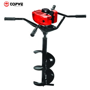 TOPWE 2-Stroke Gasoline Earth Auger Drilling Machine Heavy Duty Post Hole Digger for Farm Garden Fence Planting Digging Holes - Product Image 1
