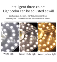 Module LED de remplacement circulaire magnétique Winway 12W/18W/24W/36W 3000K/4000K/6500K blanc froid avec capteur de son et de lumière IP20 pour intérieur