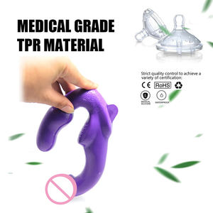 Produk seks tipe U dewasa wanita tali pengendali jarak jauh nirkabel isi daya USB vibrator dildo untuk pasangan - Product Image 4