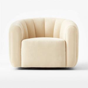 Canapé pivotant sur mesure, <span class=keywords><strong>fauteuil</strong></span>, canapé 1 place, tissu bouclé, lin, velours côtelé, canapé brun beige, camel, crème, beige, velours - Product Image 2