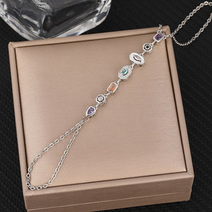 Non Tarnish 316L Stainless Steel 14k 18k Pvd Gold Plated Finger Bracelets Bride Hand Chain Bracelet <b>Ring</b> for Women - Product Image 5