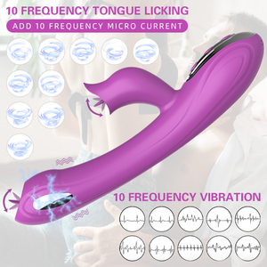 Vibromasseur double tête à 10 fréquences de vibration pour femmes, stimulateur du point <span class=keywords><strong>G</strong></span> et du clitoris, en silicone, jouet sexuel pour femmes - Product Image 2
