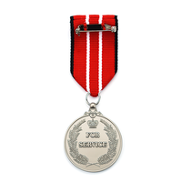 Médaillon souvenir en émail 3d en métal vierge personnalisé médaille commémorative de récompense d'honneur avec barre de ruban
