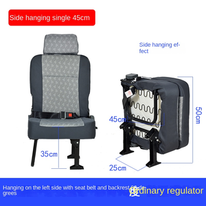 Asiento Doble de PVC Negro Personalizado para Minibús con Cinturón, Asiento Plegable para <span class=keywords><strong>Camper</strong></span> Van, para Mercedes Sprinter, <span class=keywords><strong>Toyota</strong></span> Hiace, Vito - Product Image 2