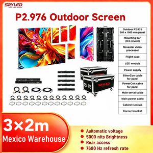 Pannello LED per Noleggio 500x1000mm da Magazzino in Messico, Schermo LED P2.9 per Esterni, Cabinet P3.91 per Noleggio Interno, Display LED 500x500 - Product Image 4