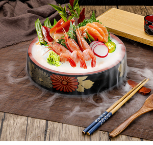 ร้านอาหารญี่ปุ่นเสิร์ฟซูชิ ซาชิมิ ปลาแซลมอน ปู จานพลาสติก ABS จานใส่น้ำแข็งแห้ง ชาบู-ชาบู จานตกแต่ง - Product Image 5