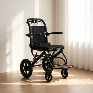 Silla de Ruedas Plegable Ligera de Alta Calidad para Viajes en Avión, con Freno de Mano, para Niños y Adultos - Product Image 6