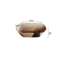 Baignoire à débordement en travertin naturel contemporain Kumusi Furniture avec drain