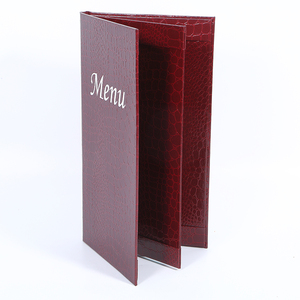 Cubiertas de Menú Personalizadas de Cuero Sintético de Cocodrilo con 4 Vistas, Cubierta de Menú Personalizada, Libro de Menú para Restaurante - Product Image 2