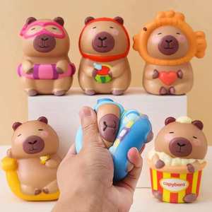Nouveau Jouet Anti-Stress Capybara Mignon en PU à Rebond Lent, Jouet Squishy à Presser, Cadeau pour Enfants, Soulagement du Stress - Product Image 4