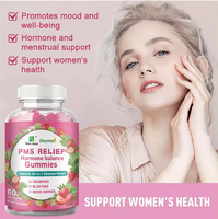 Gummies PMS pour l'équilibre hormonal et les soins de beauté féminins, compléments alimentaires à base d'herbes naturelles pour femmes