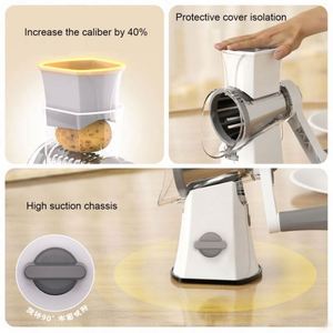 Customized Logo Kitchen Food Prep Slicing Tool Multi-Function <b>Vegetable</b> <b>Cutter</b> Adjustable <b>Vegetable</b> Hand Cranked <b>Vegetable</b> Cut - Product Image 4