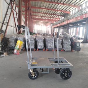 1200w गोदाम मिनी इलेक्ट्रिक चार पहिया डंपर तह इलेक्ट्रिक फ्लैटबेड ट्रक ट्रॉली - Product Image 2