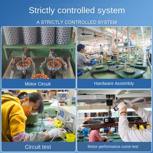 Hiện đại nhựa Internet tổ chức hộ gia đình phòng khách cấu hình thấp Quạt trần ánh sáng 5 Blades <span class=keywords><strong>Led</strong></span> điều khiển từ xa 3-tốc độ - Product Image 4