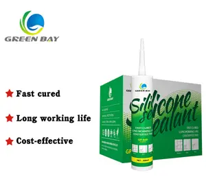 Greenbay adesivo selante de silicone geral 280g, clara, para construção