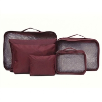 Organisateur de bagages de voyage unisexe, grand ensemble de cubes de rangement en nylon écologique, pochettes à fermeture éclair imperméables pour le linge et le rangement des sous-vêtements