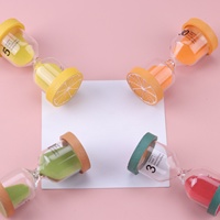 Minuteur de sable éducatif en forme de fruits colorés personnalisés pour l'apprentissage et la relaxation des enfants