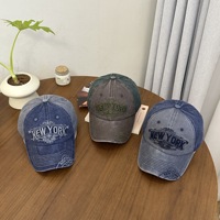 Gorra de Béisbol Deportiva y Moderna con Letras Bordadas de NEW YORK, Unisex, Visera Curva, Letras en Inglés, 100%